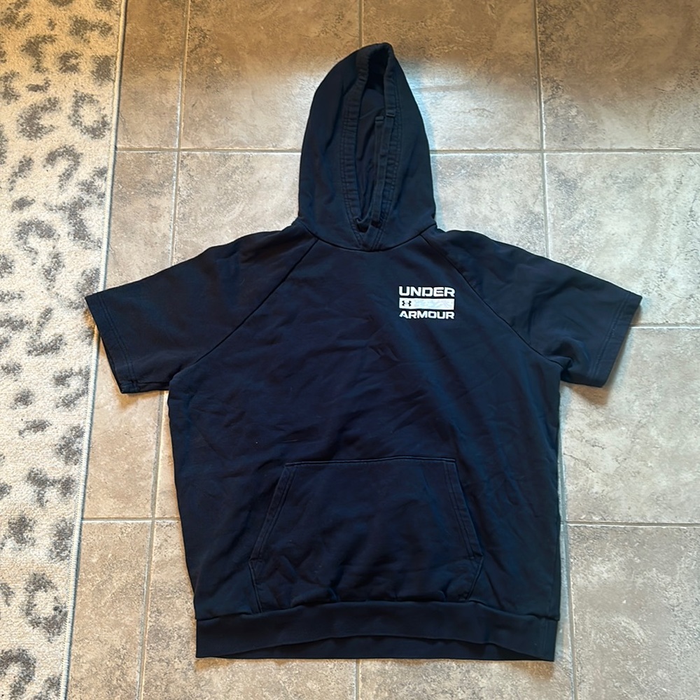 Short sleeve hoodie mens under armour